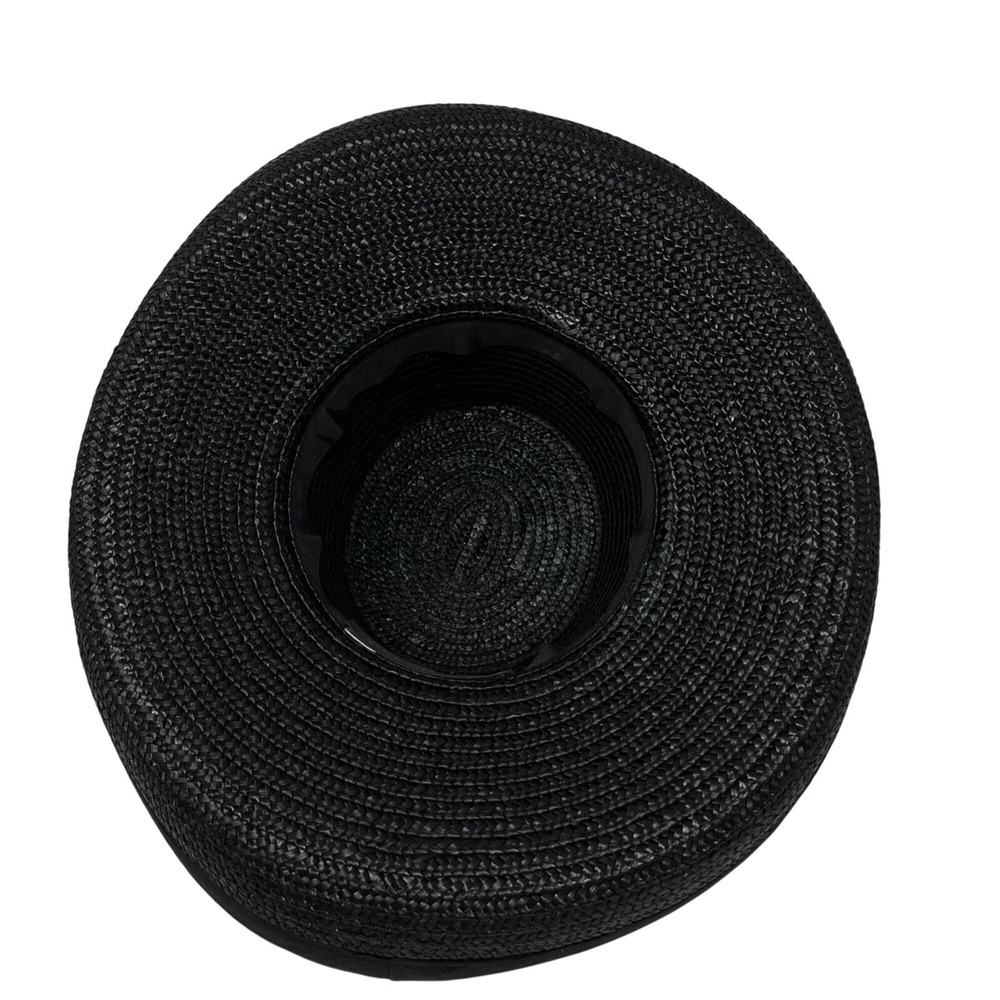 Whittall & Shon Womens Black Wide Brim Hat Red Floral Derby Event Money‎ Maximal - Picture 11 of 12